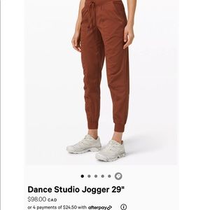 lulu lemon dance studio joggers